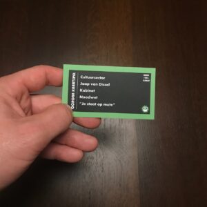 Product foto kaartje groen kaartspel raaddekaart